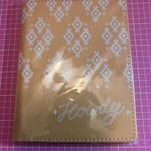 Yellow and White Patterned Passport Holder